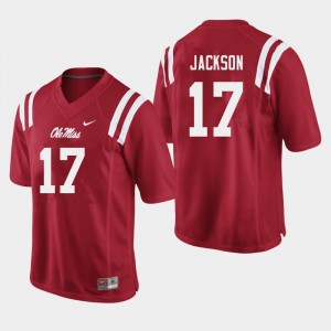 Men Jadon Jackson Red Rebels College Football #17 Jersey 636791-500