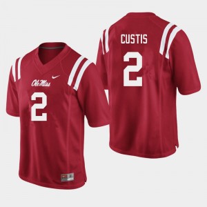 Men Montrell Custis Red Rebels College Football #2 Jersey 515872-159