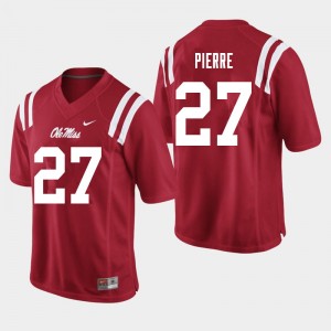 Men Brandon Pierre Red Ole Miss Rebels College Football #27 Jersey 840596-323