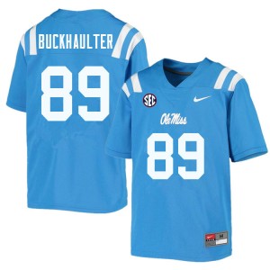 Men Brandon Buckhaulter Powder Blue Ole Miss College Football #89 Jersey 744084-270