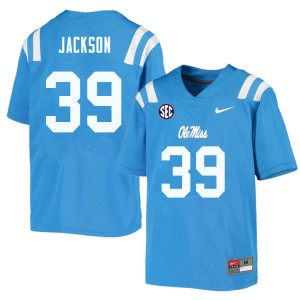 Men Dink Jackson Powder Blue Ole Miss College Football #39 Jersey 917711-758