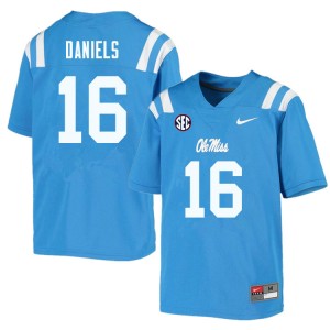 Men MJ Daniels Powder Blue Ole Miss College Football #16 Jersey 740952-801