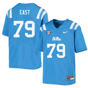 Men Cam East Powder Blue Ole Miss College Football #79 Jersey 162349-577