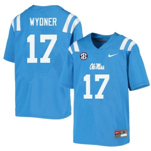 Men Davin Wydner Powder Blue Ole Miss College Football #17 Jersey 130280-672