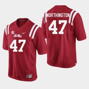 Men Trustin Northington Red Rebels College Football #47 Jersey 865495-250