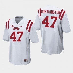 Men Trustin Northington White Ole Miss Rebels College Football #47 Jersey 797427-341