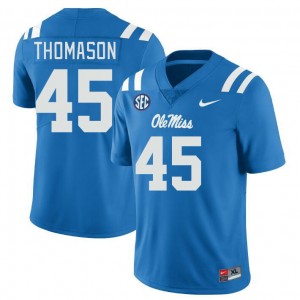Men Beau Thomason Powder Blue Ole Miss College Football #45 Jersey 546337-880