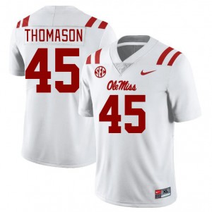 Men Beau Thomason White Ole Miss College Football #45 Jersey 877958-457