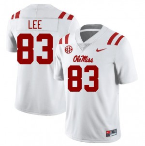 Men Cayden Lee White Ole Miss College Football #83 Jersey 981320-750
