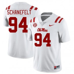 Men Christian Schanefelt White Rebels College Football #94 Jersey 318146-471