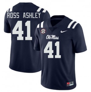 Men John Ross Ashley Navy Ole Miss Rebels College Football #41 Jersey 358806-460