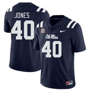 Men Matt Jones Navy University of Mississippi College Football #40 Jersey 571797-776