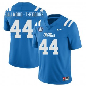 Men Nyseer Fullwood-Theodore Powder Blue University of Mississippi College Football #44 Jersey 536771-729