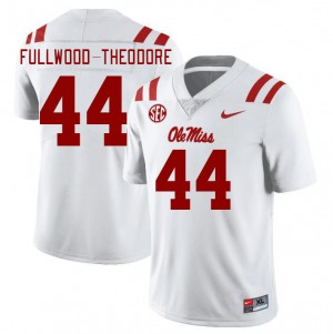 Men Nyseer Fullwood-Theodore White University of Mississippi College Football #44 Jersey 700718-387