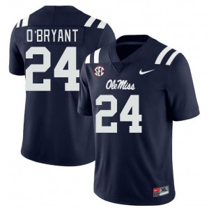 Men Richard O'Bryant Navy University of Mississippi College Football #24 Jersey 540784-323