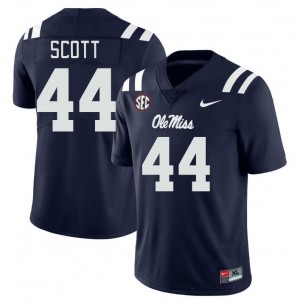 Men Ali Scott Navy Ole Miss College Football #44 Jersey 148535-373