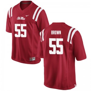 Men Ben Brown Red Rebels College Football #55 Jersey 382579-532