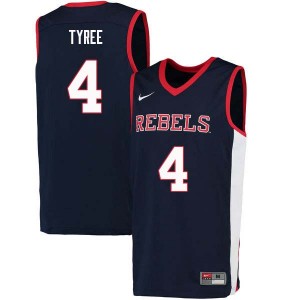 Men Breein Tyree Navy Rebels College Basketball #4 Jersey 715668-102
