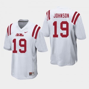 Men Brice Johnson White Ole Miss College Football #19 Jersey 563130-957