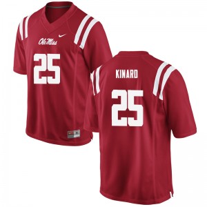 Men Bruiser Kinard Red Ole Miss College Football #25 Jersey 908939-455