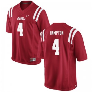 Men C.J. Hampton Red Ole Miss College Football #4 Jersey 619826-273