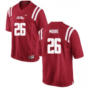 Men C.J. Moore Red Ole Miss College Football #26 Jersey 695610-572