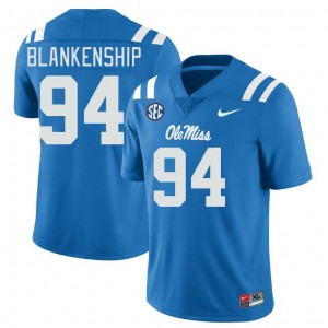 Men Caleb Blankenship Powder Blue Ole Miss College Football #94 Jersey 551936-127