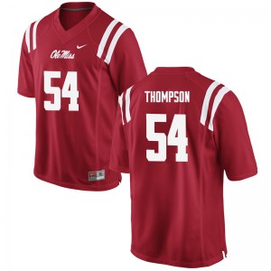 Men Carlos Thompson Red University of Mississippi College Football #54 Jersey 266389-425
