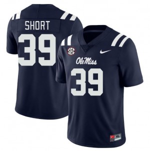Men Carter Short Navy Ole Miss College Football #39 Jersey 321890-327