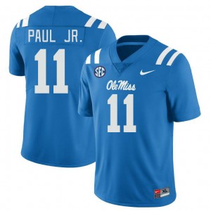 Men Chris Paul Jr. Powder Blue Rebels College Football #11 Jersey 724364-431