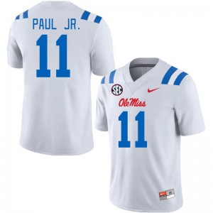 Men Chris Paul Jr. White Ole Miss Rebels 2024 New College Football #11 Jersey 971571-527