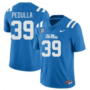 Men Ciaran Pedulla Powder Blue Ole Miss College Football #39 Jersey 487950-983
