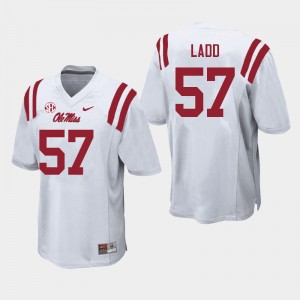Men Clayton Ladd White Ole Miss College Football #57 Jersey 893588-878