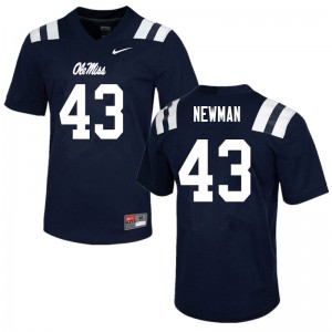 Men Daniel Newman Navy Ole Miss College Football #43 Jersey 503922-150