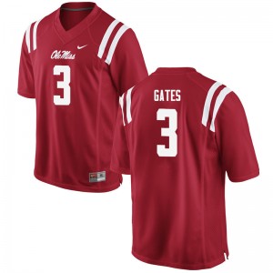 Men DeMarquis Gates Red Rebels College Football #3 Jersey 234987-290