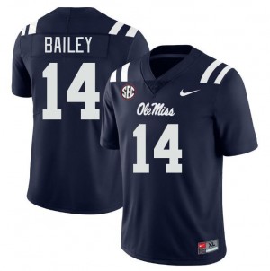 Men Deljay Bailey Navy Ole Miss Rebels College Football #14 Jersey 567801-563