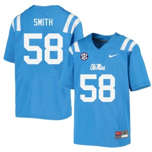 Men Demarcus Smith Powder Blue Ole Miss Rebels College Football #58 Jersey 486584-829