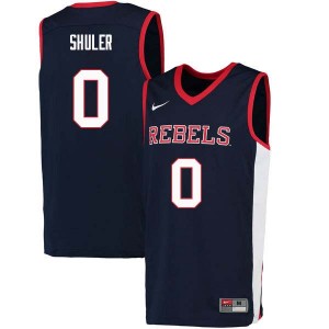 Men Devontae Shuler Navy Ole Miss Rebels College Basketball #0 Jersey 653411-106