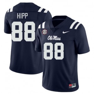 Men Dillon Hipp Navy Ole Miss Rebels College Football #88 Jersey 751512-698