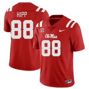Men Dillon Hipp Red Ole Miss Rebels College Football #88 Jersey 388708-474