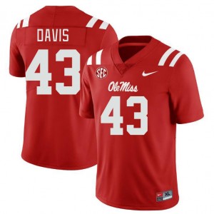 Men Dylan Davis Red Rebels College Football #43 Jersey 253017-754
