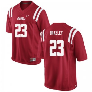 Men Eugene Brazley Red University of Mississippi College Football #23 Jersey 878834-124