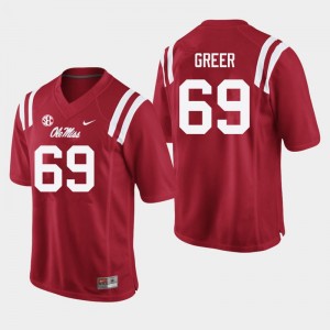 Men Jack Greer Red Rebels College Football #69 Jersey 801148-112