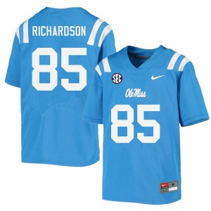 Men Jamar Richardson Powder Blue Ole Miss College Football #85 Jersey 671722-720