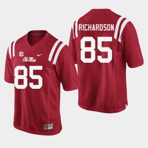 Men Jamar Richardson Red Ole Miss College Football #85 Jersey 582523-455