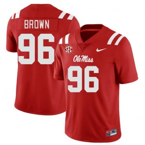 Men Jamarious Brown Red Rebels College Football #96 Jersey 382887-841