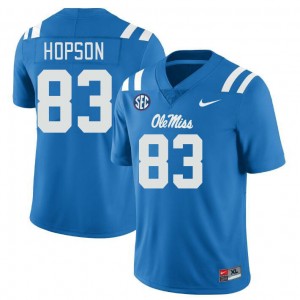 Men Jarnorris Hopson Powder Blue Ole Miss College Football #83 Jersey 629592-529