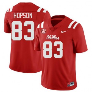 Men Jarnorris Hopson Red Ole Miss College Football #83 Jersey 696427-671