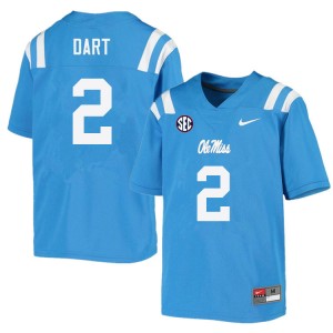 Men Jaxson Dart Powder Blue Rebels College Football #2 Jersey 308478-694
