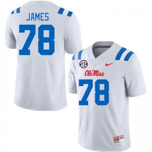 Men Jeremy James White Ole Miss Rebels 2024 New College Football #78 Jersey 551684-348